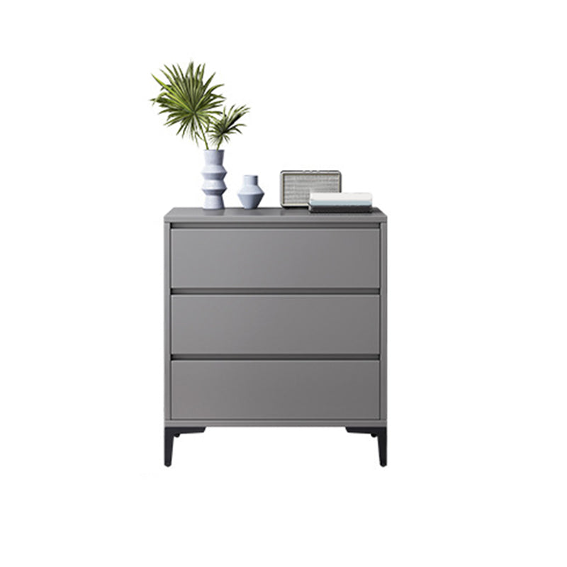 Contemporary Engineered Wood Storage Chest Bedroom Chest in Gray with Drawers