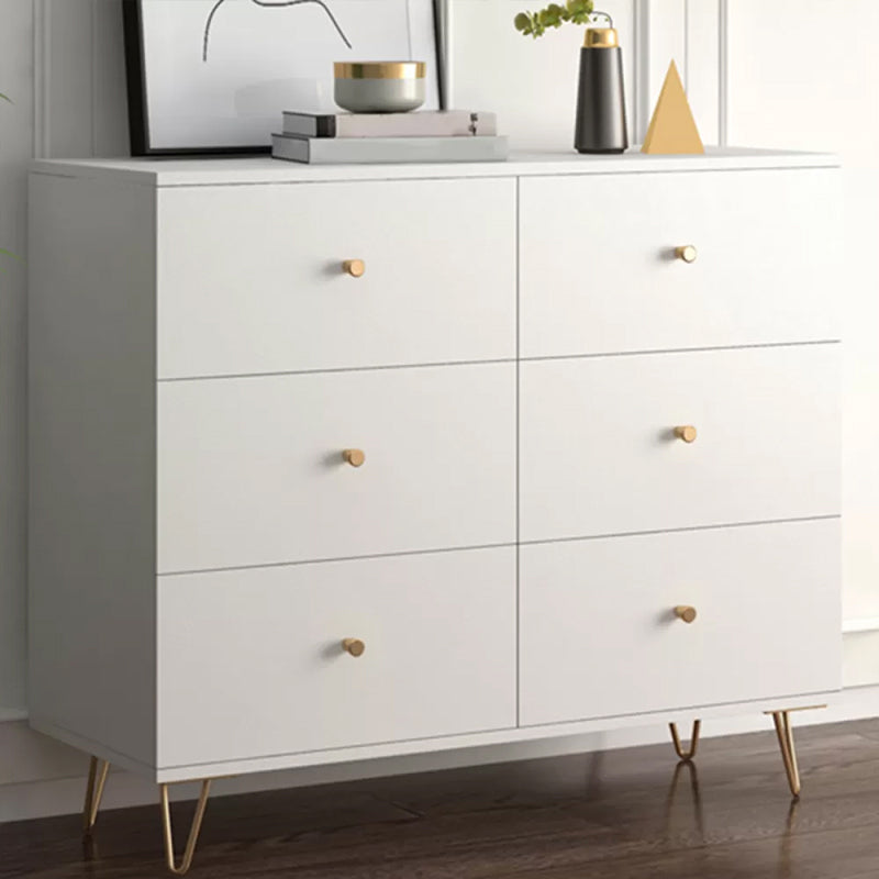 White Contemporary Chest Wood Storage Chest Dresser for Bedroom , 15.7" Wide