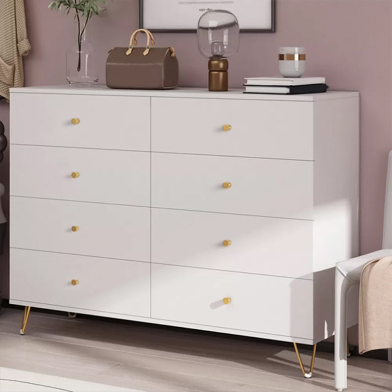 White Contemporary Chest Wood Storage Chest Dresser for Bedroom , 15.7" Wide