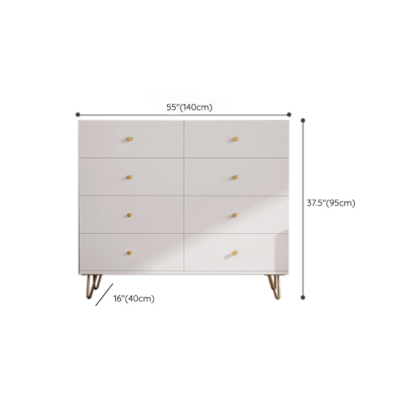 White Contemporary Chest Wood Storage Chest Dresser for Bedroom , 15.7" Wide
