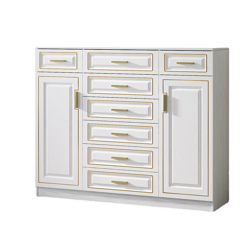 15.75" W Bachelor's Chest Wooden Home Double Dresser Without Mirror