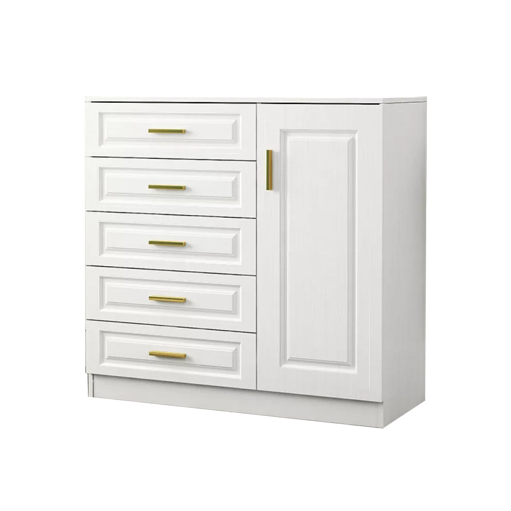 15.75" W Bachelor's Chest Wooden Home Double Dresser Without Mirror