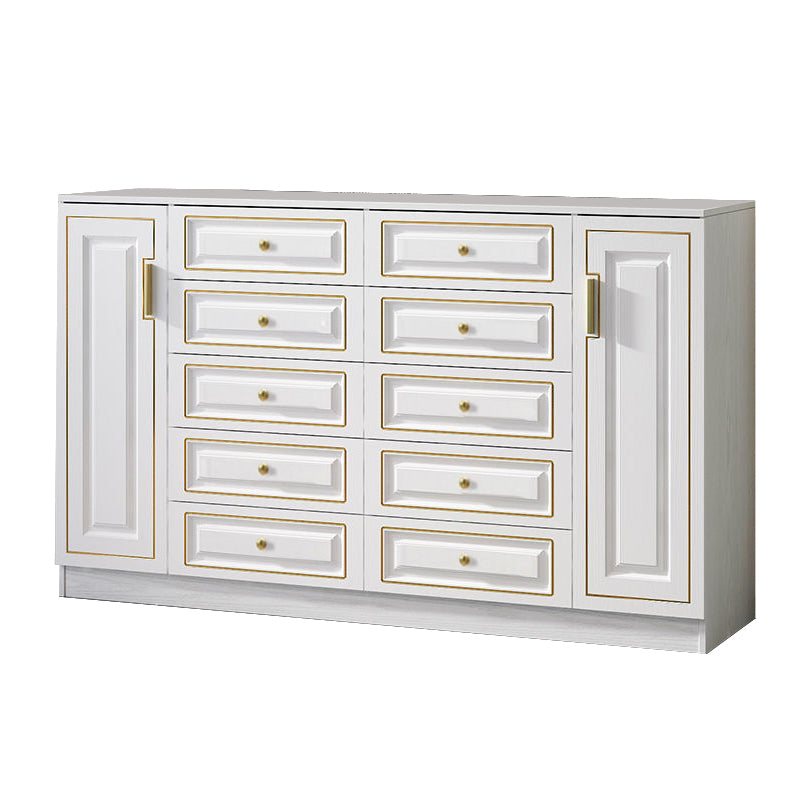 15.75" W Bachelor's Chest Wooden Home Double Dresser Without Mirror