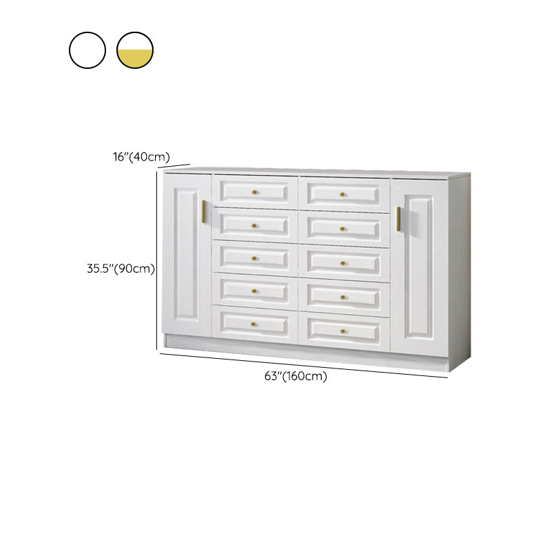 15.75" W Bachelor's Chest Wooden Home Double Dresser Without Mirror