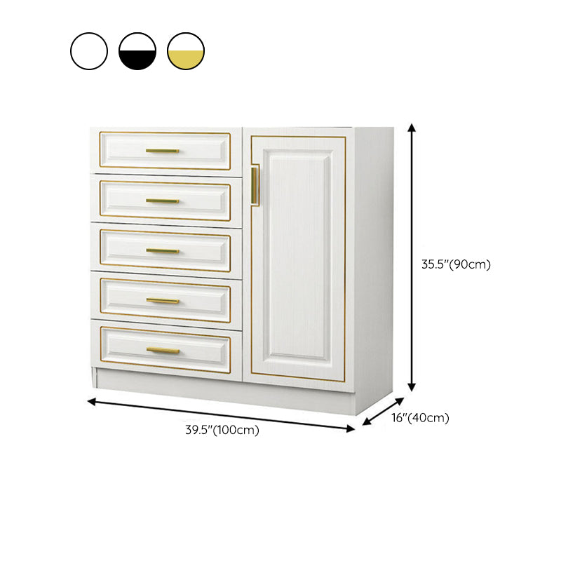 15.75" W Bachelor's Chest Wooden Home Double Dresser Without Mirror