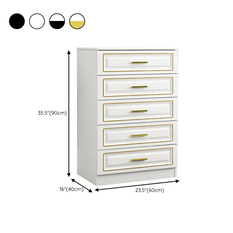 15.75" W Bachelor's Chest Wooden Home Double Dresser Without Mirror