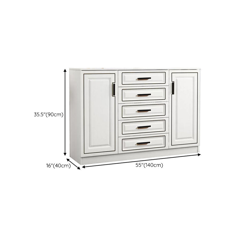 15.75" W Bachelor's Chest Wooden Home Double Dresser Without Mirror