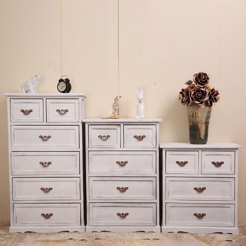Coastal Storage Chest Dresser Solid Wood Storage Chest with 4/5/6 Drawers