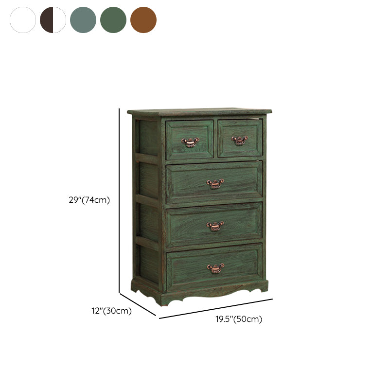 Coastal Storage Chest Dresser Solid Wood Storage Chest with 4/5/6 Drawers