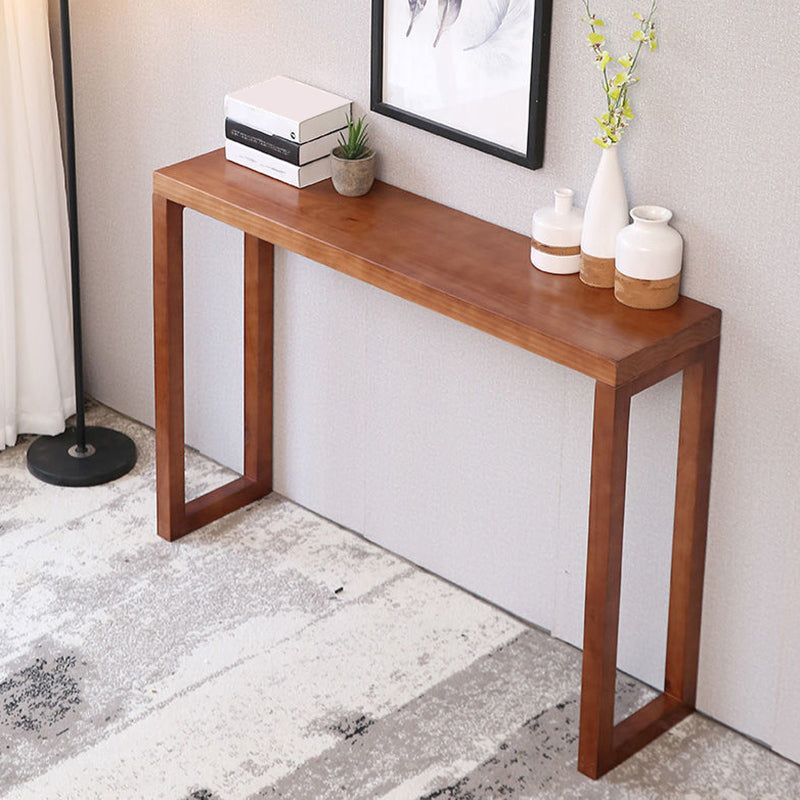 Mid-Century Modern Console Table Solid Wood Rectangle Console Table