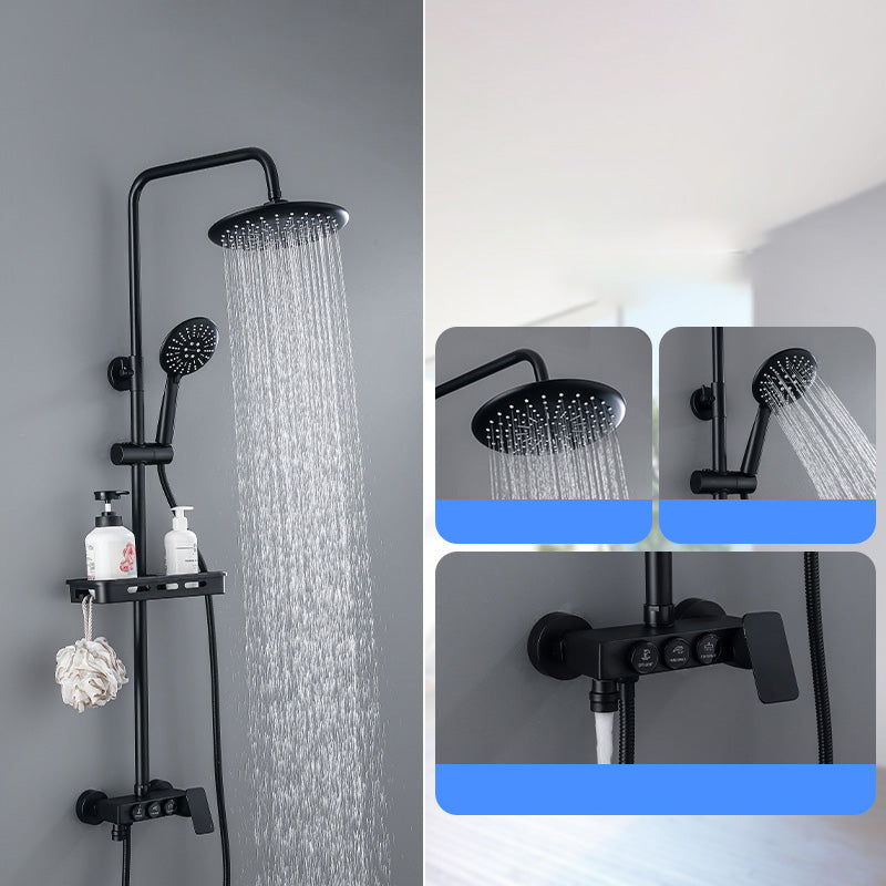 Modern Adjustable Faucet Water Flow Shower Faucet Shower Metal Hose Shower System on Wall