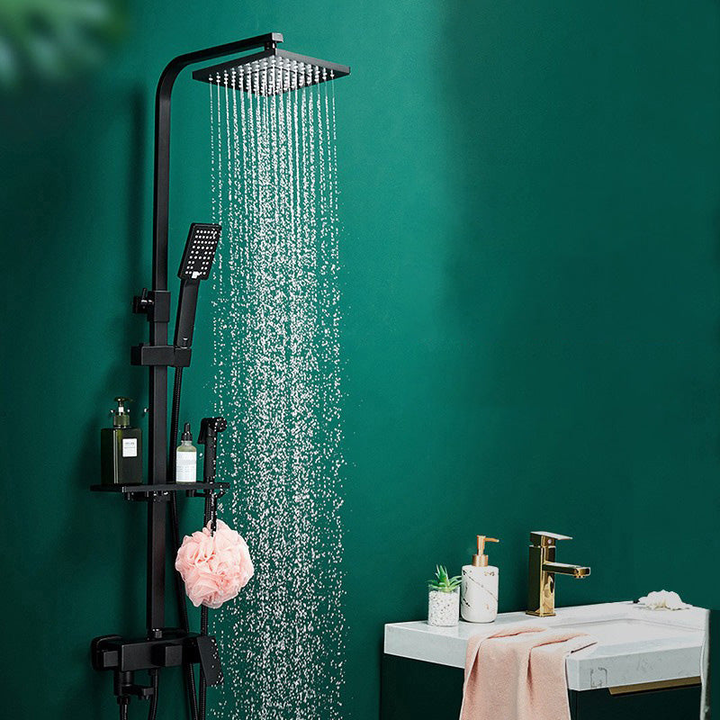 Adjustable Spray Pattern Shower Combo Metal Shower Faucet  Arm Shower Head with Slide Bar