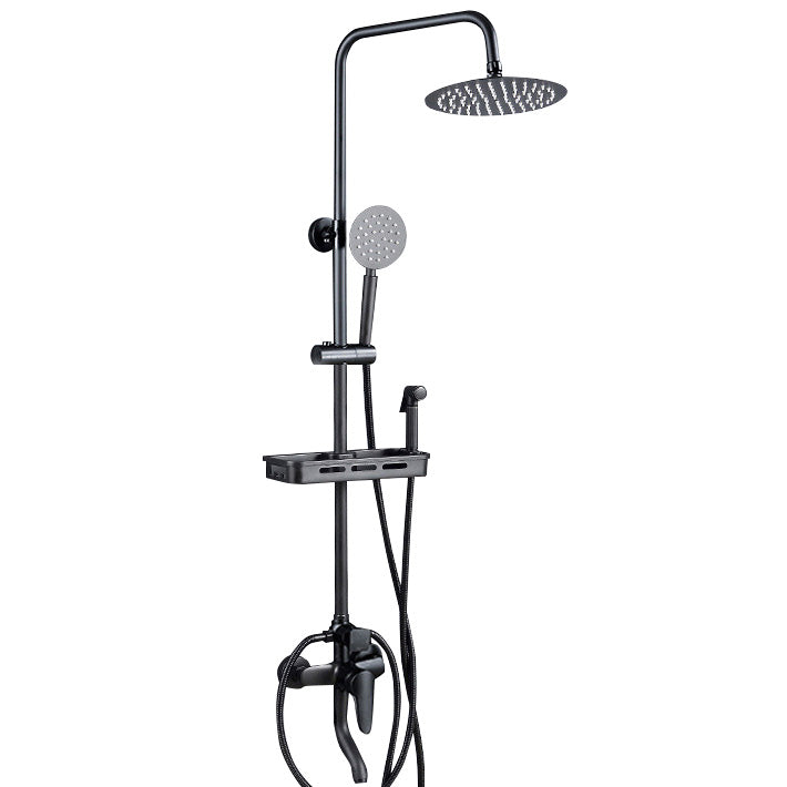 Adjustable Spray Pattern Shower Combo Metal Shower Faucet  Arm Shower Head with Slide Bar