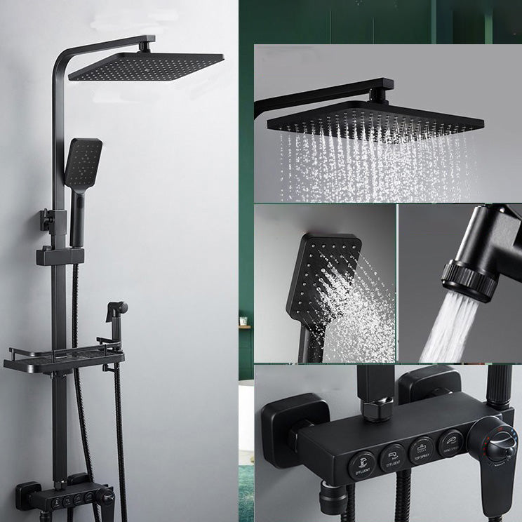 Adjustable Spray Pattern Shower Combo Metal Shower Faucet  Arm Shower Head with Slide Bar