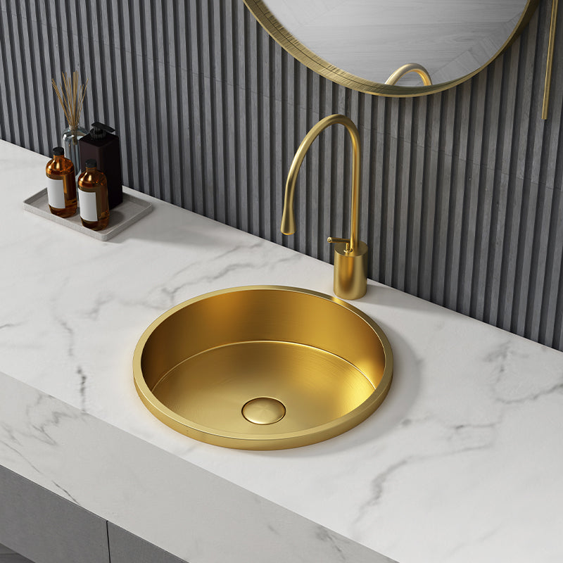 Modern No Craftsmanship Wash Stand Metal Round Bathroom Sink