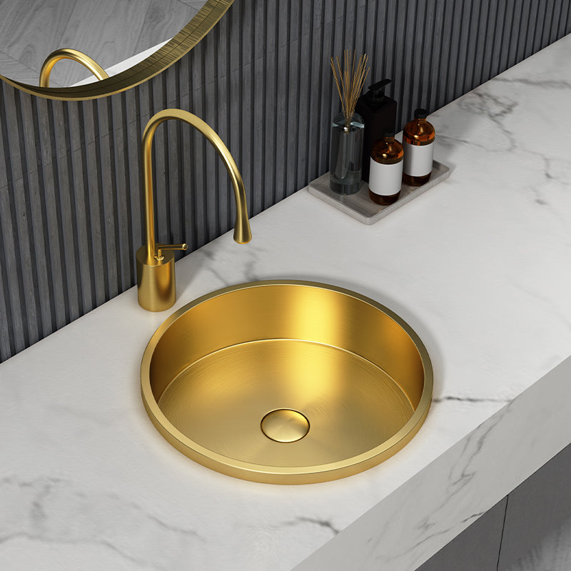 Modern No Craftsmanship Wash Stand Metal Round Bathroom Sink