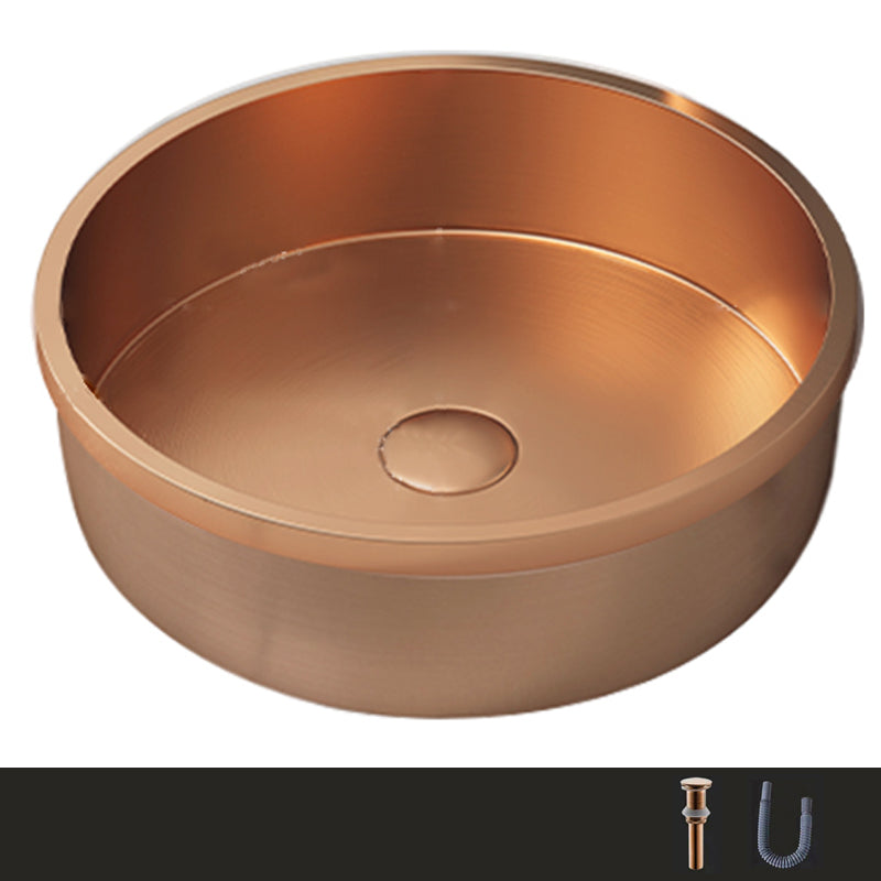 Modern No Craftsmanship Wash Stand Metal Round Bathroom Sink