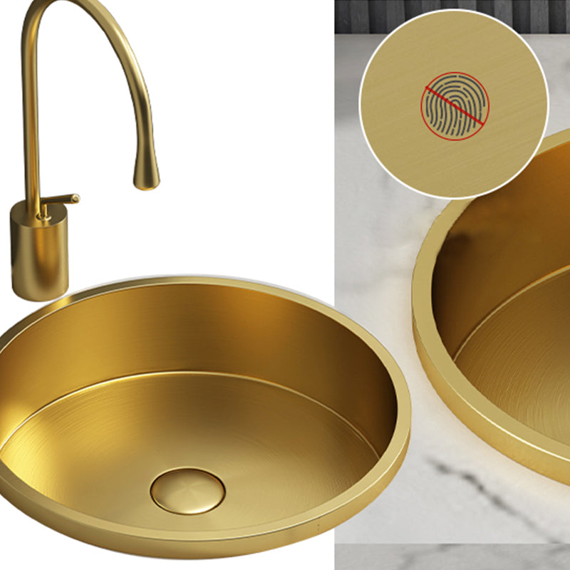 Modern No Craftsmanship Wash Stand Metal Round Bathroom Sink