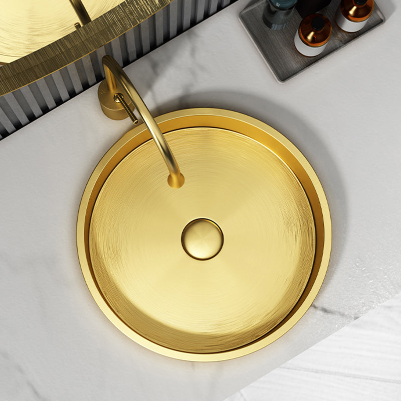 Modern No Craftsmanship Wash Stand Metal Round Bathroom Sink