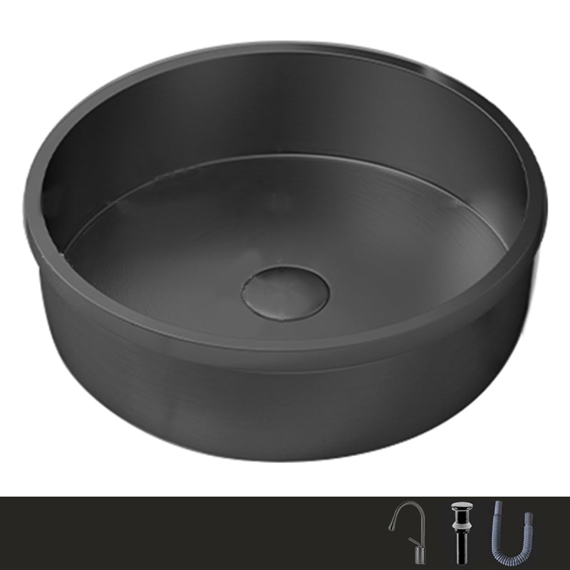 Modern No Craftsmanship Wash Stand Metal Round Bathroom Sink