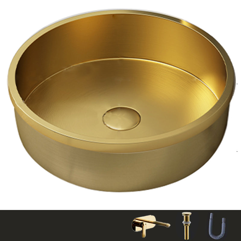 Modern No Craftsmanship Wash Stand Metal Round Bathroom Sink