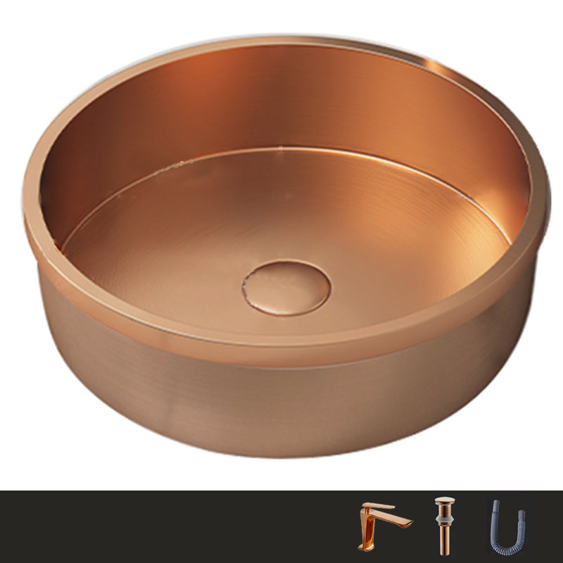 Modern No Craftsmanship Wash Stand Metal Round Bathroom Sink
