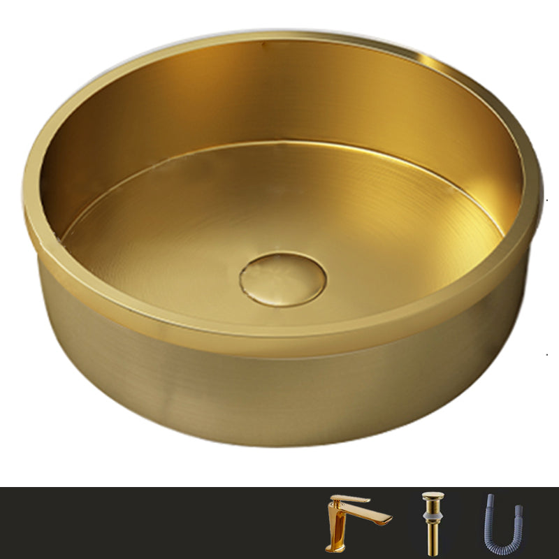 Modern No Craftsmanship Wash Stand Metal Round Bathroom Sink