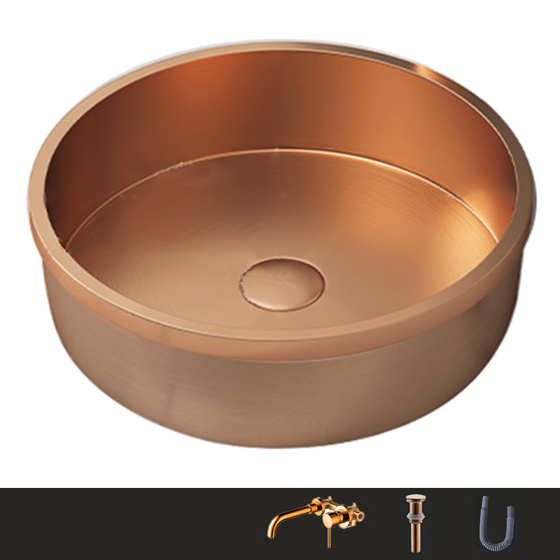 Modern No Craftsmanship Wash Stand Metal Round Bathroom Sink