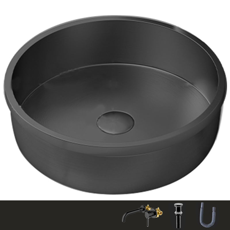 Modern No Craftsmanship Wash Stand Metal Round Bathroom Sink