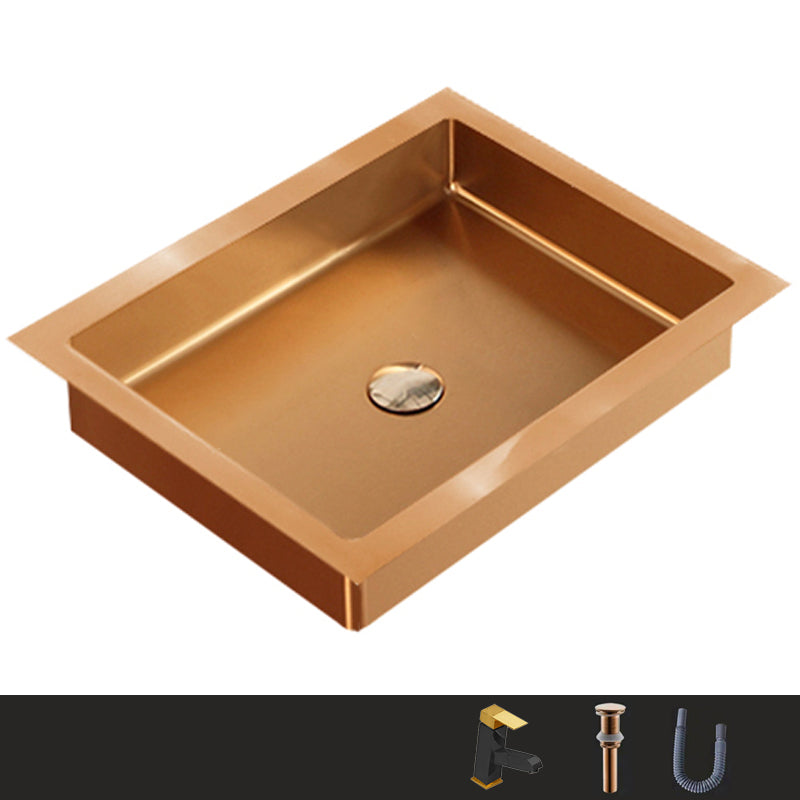 Metal Trough Bathroom Sink Modern Rectangular Trough Bathroom Sink