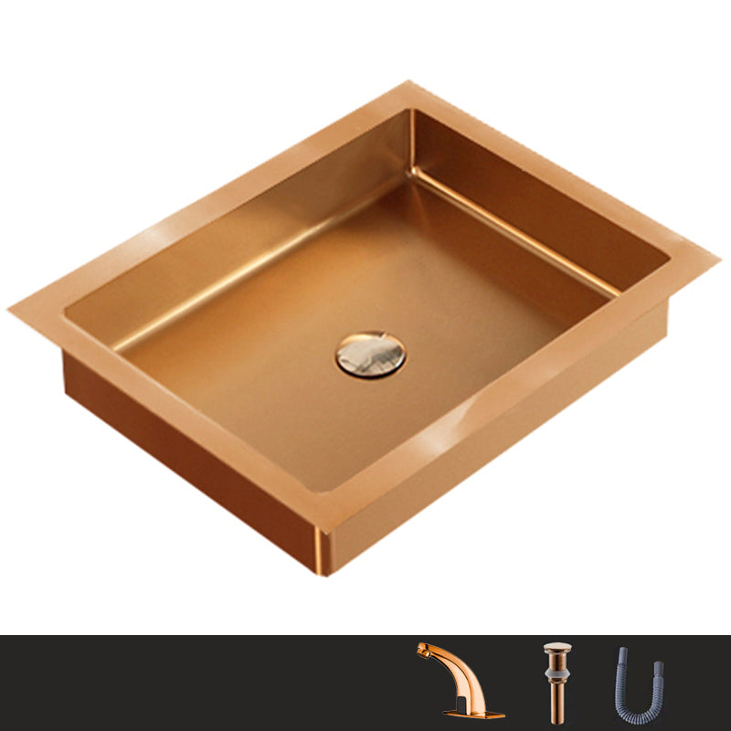 Metal Trough Bathroom Sink Modern Rectangular Trough Bathroom Sink