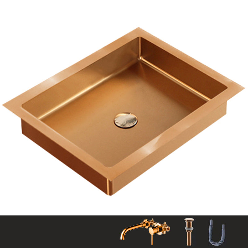 Metal Trough Bathroom Sink Modern Rectangular Trough Bathroom Sink
