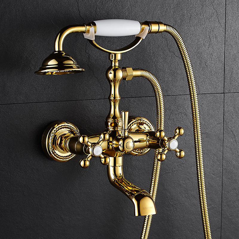 Traditional Wall Mounted Metal Claw Foot Tub Faucet Trim Low Arc Claw Foot Tub Faucet