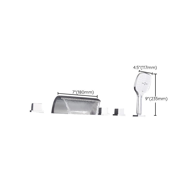 Contemporary Bath Faucet Trim Metal Deck Mounted Bathroom Faucet