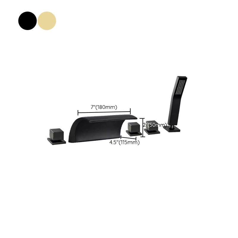 Contemporary Bath Faucet Trim Metal Deck Mounted Bathroom Faucet
