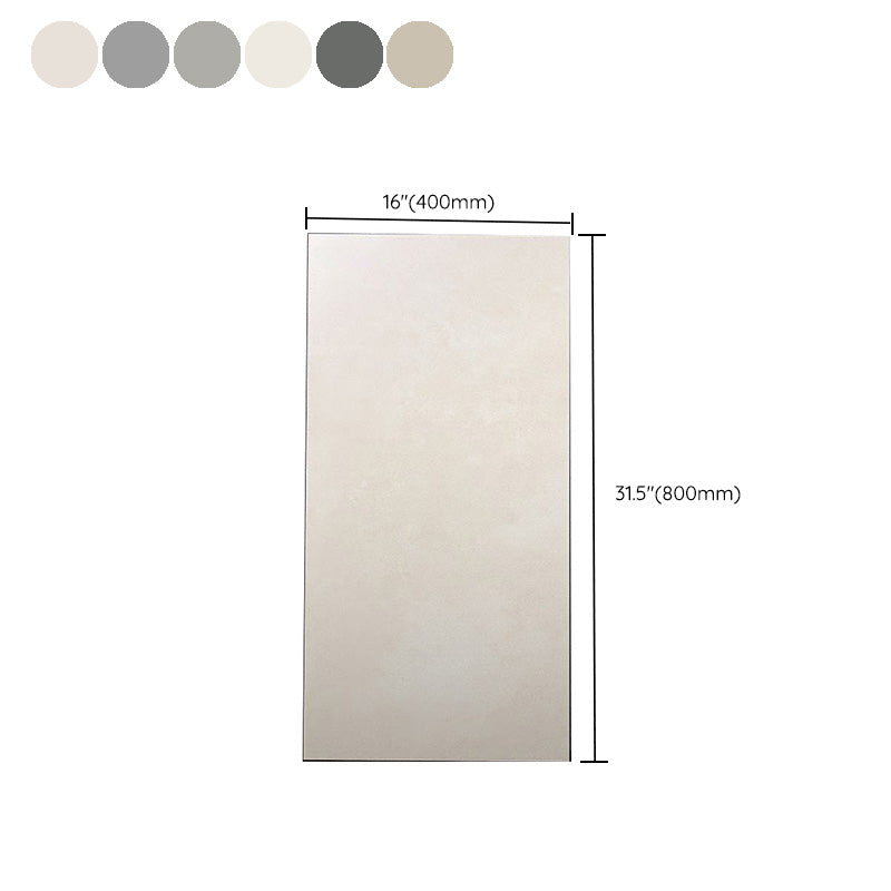 Carrelage de sol d'intérieur en porcelaine, carrelage mural rectangulaire de couleur unie pour salon