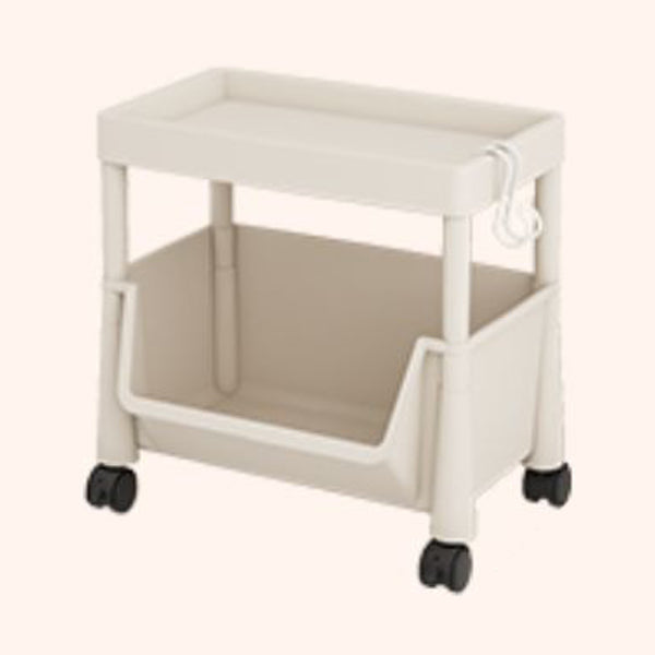 Contemporary Plastic Bookshelf White Standard Shelf Bookcase for Study Room