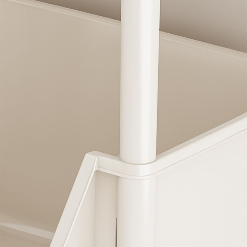 Contemporary Plastic Bookshelf White Standard Shelf Bookcase for Study Room