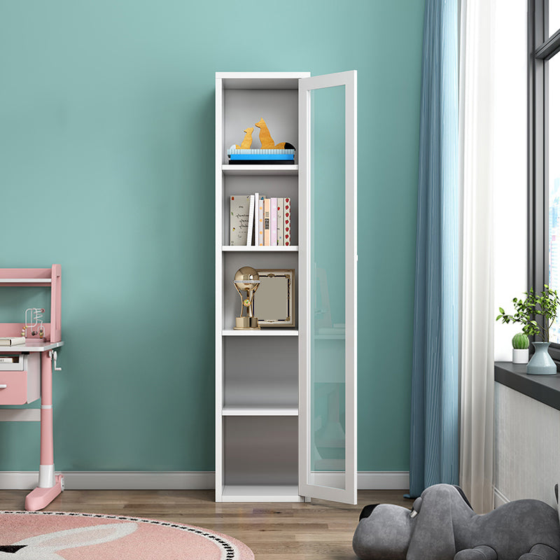 Rectangle Standard Bookcase Scandinavian Bookshelf with Door