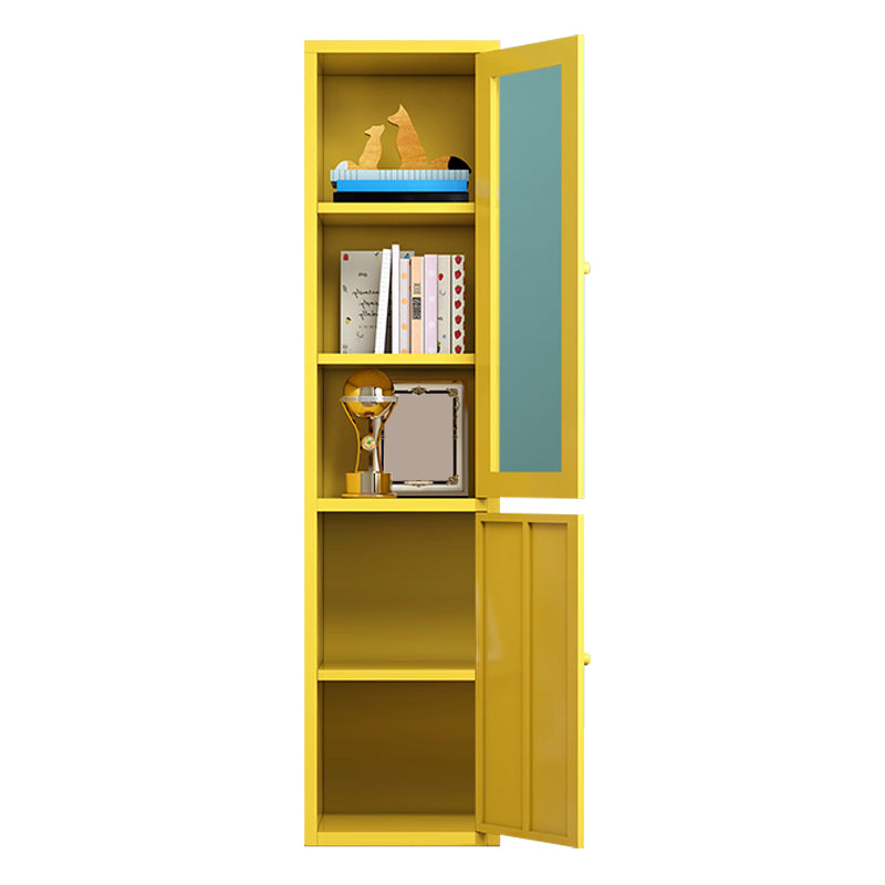 Rectangle Standard Bookcase Scandinavian Bookshelf with Door