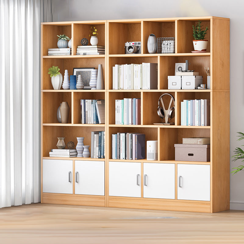 Standard Engineered Wood Book Shelf Contemporary Closed Back Bookshelf