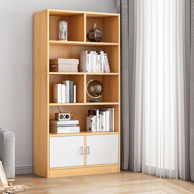 Standard Engineered Wood Book Shelf Contemporary Closed Back Bookshelf