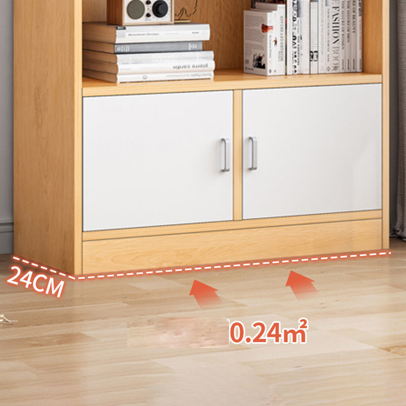 Standard Engineered Wood Book Shelf Contemporary Closed Back Bookshelf