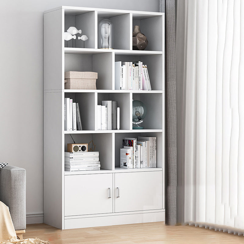 Standard Engineered Wood Book Shelf Contemporary Closed Back Bookshelf