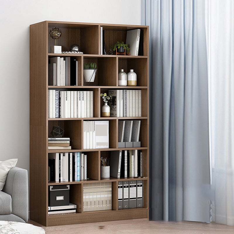 Standard Engineered Wood Book Shelf Contemporary Closed Back Bookshelf