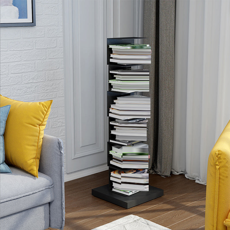 Contemporary Standard Metal Bookshelf Closed Back Bookcase with Shelves