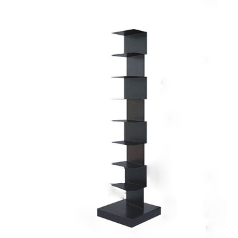 Contemporary Standard Metal Bookshelf Closed Back Bookcase with Shelves