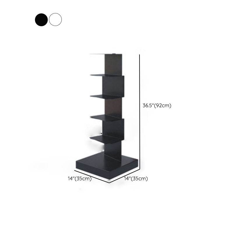 Contemporary Standard Metal Bookshelf Closed Back Bookcase with Shelves