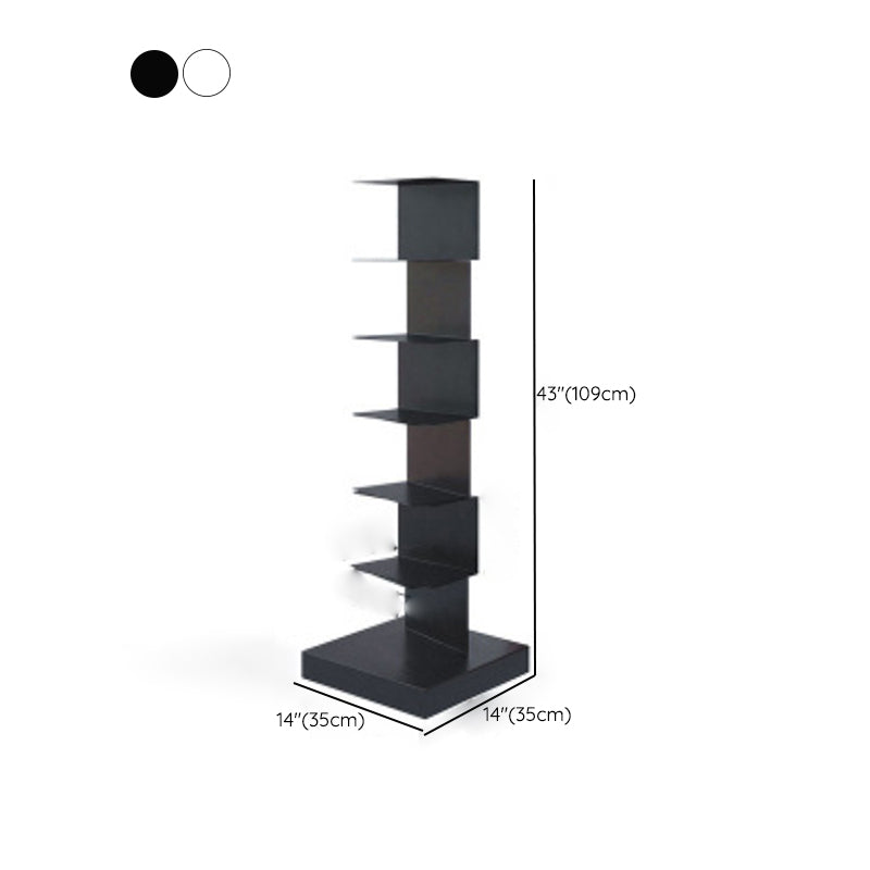 Contemporary Standard Metal Bookshelf Closed Back Bookcase with Shelves