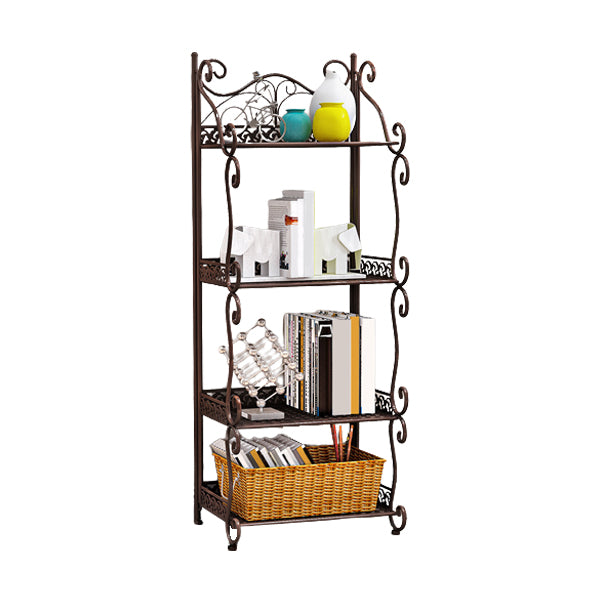 Metal Vertical Book Shelf Etagere Open Shelf Bookcase for Home
